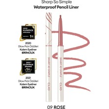 Suya Dayanıklı, İnce Uçlu Göz Kalemi CLIO Sharp So Simple Waterproof Pencil Liner (009 Rose)