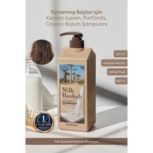 Milk Baobab Yıpranmış Saçı Onaran Parfümlü Keratinli Şampuan Perfume Shampoo (White Musk)