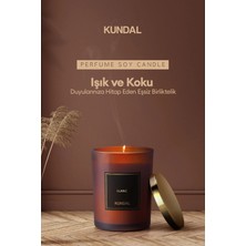 Parfümlü Doğal Soya Mumu KUNDAL Perfume Natural Soy Wax Candle 500G (Blanc)
