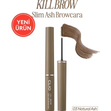 Clio Ultra İnce Fırçalı, Yoğun Pigmentli Kaş Maskarası Kill Brow Slim Ash Browcara (03 Natural Ash)