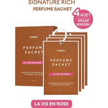 Dolap İçi Parfümlü Koku Kesesi KUNDAL Signature Rich Perfume Sachet 4Х20g  (La Vie En Rose)