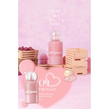 Peripera İnce Yapılı, Ciltle Bütünleşen, Pigmentli Likit Allık Syrupy Tok Cheek (09 Pale Peach)