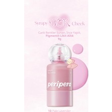 Peripera İnce Yapılı, Ciltle Bütünleşen, Pigmentli Likit Allık Syrupy Tok Cheek (10 Pale Lavender)