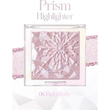 Clio Mikro İnci Tanecikleriyle Yoğun Işıltı Sağlayan Highlighter Prism Highlighter 06 Violet Ruby