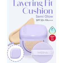 MISSHA Yarı Parlak Mini Cushion Layering Fit Semi Glow Cushion Mini SPF 50+ PA++++ (No,21 Vanilla)