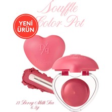 Yoğun Pigmentli Köpük Yapıda Kadife Bitişli Ruj & Allık DASIQUE Souffle Color Pot 13 Berry Milk Tea