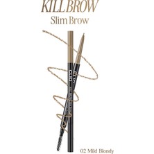 Clio Doğal Görünüm Sunan Ultra İnce Uçlu Çift Taraflı Kaş Kalemi Kill Brow Slim Brow (02 MildBlondy)