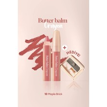 Kremsi, Kalem Şeklinde Renkli Dudak Balmı & Kalemtıraş CLIO Butter Balm Crayon 010 Maple Brick
