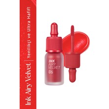 Uzun Süre Kalıcı ve Hafif Formüllü, Kadife Bitişli Tint PERIPERA Ink Airy Velvet (6 Sold Out Red)