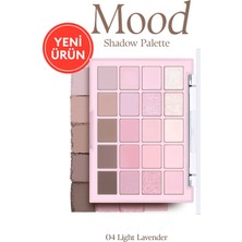 Dasique Mat ve Işıltılı Tonlardan Oluşan 20 Renkli Far Paleti Mood Shadow Palette (04 Light Lavender