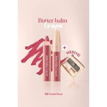 Kremsi, Kalem Şeklinde Renkli Dudak Balmı & Kalemtıraş CLIO Butter Balm Crayon 003 Pastel Rose