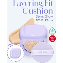 MISSHA Yarı Parlak Mini Cushion Layering Fit Semi Glow Cushion Mini SPF 50+ PA++++ (No,23 Sand)