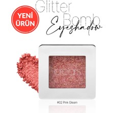 Cre'ars Mücevher Parlaklığında Yoğun Pigmentli Tekli Far Glitter Bomb Eyeshadow 02 Pink Gleam