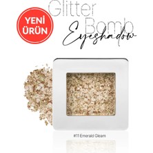 Cre'ars Mücevher Parlaklığında Yoğun Pigmentli Tekli Far Glitter Bomb Eyeshadow 11 Emerald Gleam