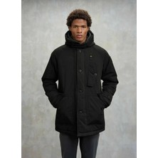 Blauer Siyah Erkek Kapüşonlu Standart Fit Mont 25WBLUK02150-999 Hathon