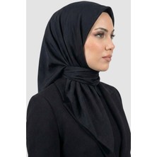 Hadiora Kadın Siyah Deluxe Bambu Crush Eşarp
