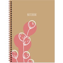 Keskin Color Keskin 20*28 Kareli Spiralli Sert Kapak La Plume Flora Defter - Pembe
