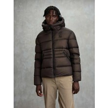 Blauer Haki Erkek Kapüşonlu Standart Fit Mont 25WBLUC03042-969 Auburn