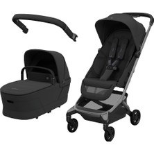 Maxi-Cosi Fame Cabin Portbebesiyle Katlanabilen LED Işıklı Şarj Üniteli Bebek Arabası Black