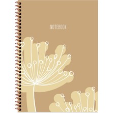 Keskin Color Keskin 20*28 Kareli Spiralli Sert Kapak La Plume Flora Defter -Sarı