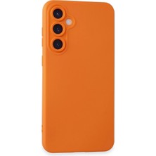 Moresun Buğz Samsung Galaxy S23 Fe Kılıf Nano Içi Kadife Silikon - Turuncu