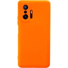 Moresun Buğz Xiaomi Mi 11T Pro Kılıf Nano Içi Kadife Silikon - Turuncu