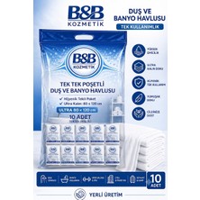 BB Kozmetik Tek Kullanımlık Duş ve Banyo Havlusu Tek Tek Poşetli ( 80X120) 10 Adet