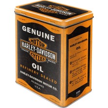 Nostalgic-Art Retro Saklama Kabı L, 3 L, Harley-Davidson – Orijinal Yağ – Bisikletçiler Için Hediye Fikri, Orijinal Lisanslı Ürün (Olp), Büyük Kahve Kutusu, Sac, Vintage Tasarım