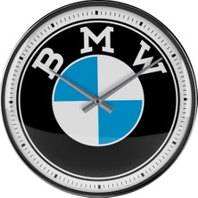 Nostalgic-Art Retro Duvar Saati Bmw Logosu – Araç Aksesuarları Hayranları Için Hediye Fikri Büyük Mutfak Saati, Vintage Tasarım, Dekorasyon Için 31 cm
