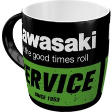 Nostalgic-Art Kawasaki Retro Kahve Kupası, 330 Ml, Servis – Bisikletçiler Için Hediye Fikri, Orijinal Lisanslı Ürün (Olp), Kahve Için Seramik Fincan, Vintage Tasarım