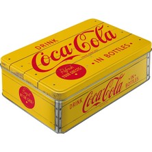 Nostalgic-Art 30725 Coca-Cola - Logo Yellow, Vorratsdose Flach