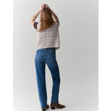 Marks & Spencer Mid Rise Düz Kesim Grazer Jean Pantolon