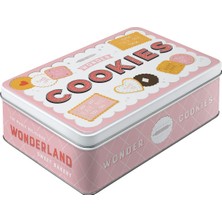 Nostalgic-Art Wonder Cookies Retro Saklama Kabı, Düz, 2,5 L, Mutfak Için Hediye Fikri, Kapaklı Sac Kutu, Vintage Tasarım