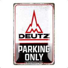 Nostalgic-Art Retro Sac Levha, 20 x 30 Cm, Deutz – Sadece Parking – Traktör Hayranları Için Hediye Fikri, Metal, Vintage Tasarım