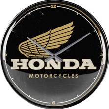 Nostalgic-Art Retro Duvar Saati, Ø 31 Cm, Honda Mc – Motosikletler – Honda Aksesuar Hayranları Için Hediye Fikri, Orijinal Lisanslı Ürün (Olp), Büyük Mutfak Saati, Vintage Tasarım