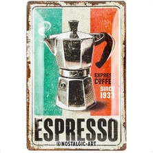 Nostalgic-Art Retro Tabela, 20 x 30 Cm, Espresso – Kahve Hayranları Için Hediye Fikri Metal Vintage Tasarım