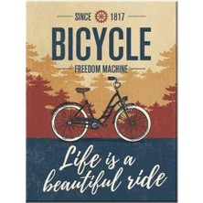 Nostalgic-Art 14392-ACHTUNG-BISIKLET-GÜZEL Ride, Mıknatıs 6 x 8 Cm, Renkli, 6x8 cm