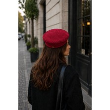 Zeora Home Kadın Örgü Bere Yazlık Hasır Bere Jüt Görünümlü El Yapımı Şık Günlük Kullanım Bohem Stil Şapka Fransız Bere