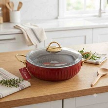 Lines Lises 28 cm Basık Granit Tencere