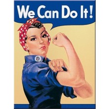 Nostalgic-Art We Can Do It Buzdolabı Magneti, Metal, 6 x 8 Cm, Çok Renkli