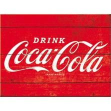 Nostalgic-Art Mıknatıs, Metal Yüzeyli Güçlü Mıknatıs, Kırmızı Logo