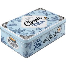 Nostalgic-Art Retro Düz Saklama Kabı, 2,5 L, Klasik Çay, Çay Hayranları Için Hediye Fikri, Kapaklı Teneke Kutu, Vintage Tasarım