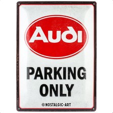 Nostalgic-Art Retro Sac Levha, Audi – Parking Only – Araba Aksesuarı Hayranları Için Hediye Fikri, Metal, Vintage Tasarım, Dekorasyon Için, 30 x 40 cm