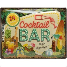 Nostalgic-Art Retro Metal Levha, 30 x 40 Cm, Kokteyl Bar – Bar Aksesuarı Olarak Hediye Fikri, Metal, Vintage Tasarım Dekorasyon Için
