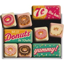 Nostalgic-Art 83092 Usa Donut, Magnet-Set 9teılıg