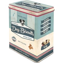 Nostalgic-Art Retro Saklama Kabı L, 3 L, Pati Levhası – Köpek Bisküvi – Köpek Sahipleri Için Hediye Fikri, Kuru Gıda Için Büyük Teneke Kutu, Vintage Tasarım