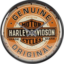 Nostalgic-Art Harley-Davidson Genuine Original Duvar Saati 31 cm Retro Vintage Tasarım