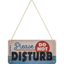 Nostalgic-Art Retro Asma Levha Do Not Disturb – Hediye Fikri Olarak Uyarı Levhası Metal, Dekorasyon Için Vintage Tasarım, 10 x 20 cm