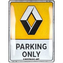 Nostalgic-Art Retro Sac Levha, 30 x 40 Cm, Renault – Parking Only – Renault Aksesuar Hayranları Için Hediye Fikri, Orijinal Lisanslı Ürün (Olp), Metal, Vintage Tasarım, Sac Levhalar Özdeyişler