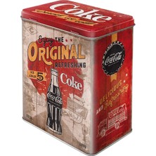 Nostalgic-Art Retro Saklama Kabı L, 3 L, Coca-Cola – Orijinal Coke Highway 66 – Kola Hayranları Için Hediye Fikri, Büyük Kahve Kutusu, Sac Malzemeden, Vintage Tasarım